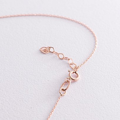 Золоте кольє з одним фіанітом кол01964 №4