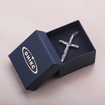 Серебряный крест с чернением 131042 №3