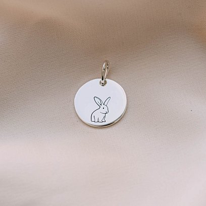 Серебряный кулон "Кролик" 132724крол №4