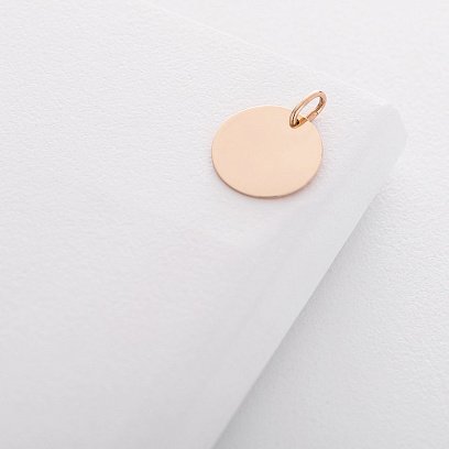 Кулон для гравировки в красном золоте (17 мм) п03611 №9