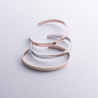 Жесткий браслет в желтом золоте (возможна гравировка) б05348 №7