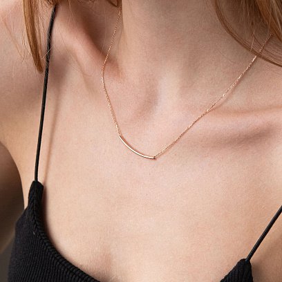 Кольє "Мінімалізм" в червоному золоті кол01984 №6