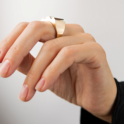 Каблучка "Gabriela" у червоному золоті к08364 №5