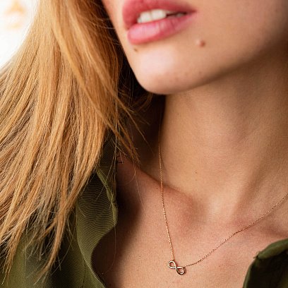 Золоте кольє "Нескінченність" кол02318 №4