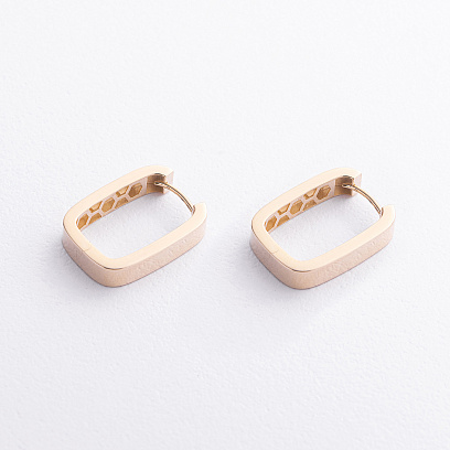 Сережки "Jane" у жовтому золоті с09774 №2