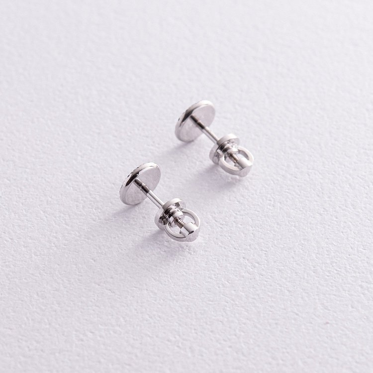 Золоті сережки - пусети з чорними діамантами 333331122 від ювелірного магазину Онікс - 3