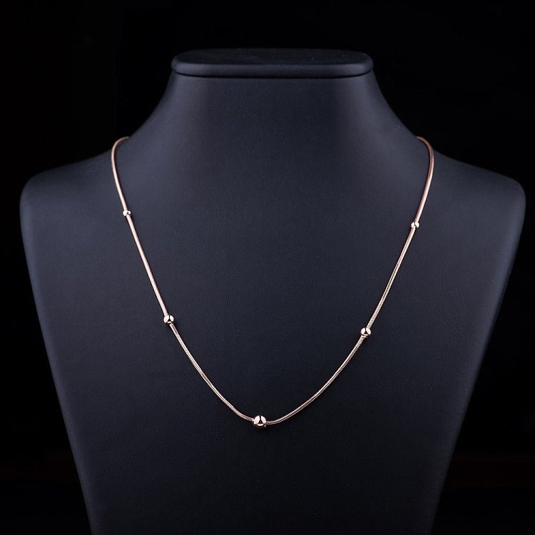 Золоте кольє плетіння Снейк ц00336 від ювелірного магазину Онікс