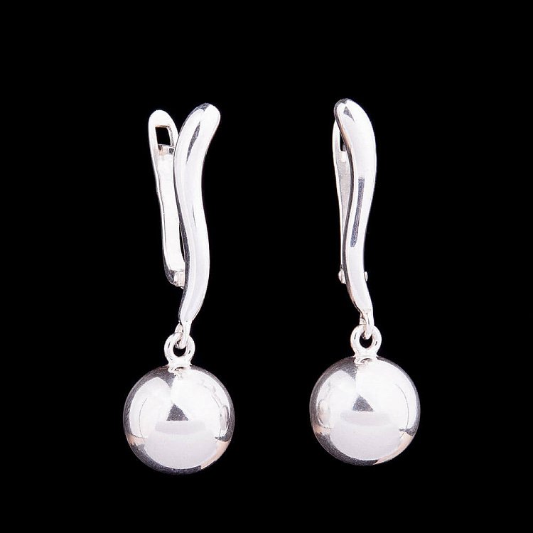 Срібні сережки "Кульки" 121610 від ювелірного магазину Онікс - 3