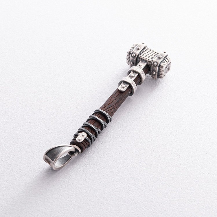 Серебряный кулон "Молот викинга" с эбеном 1116п от ювелирного магазина Оникс - 4