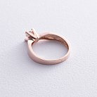 Помолвочное золотое кольцо с фианитом к03947 от ювелирного магазина Оникс - 4