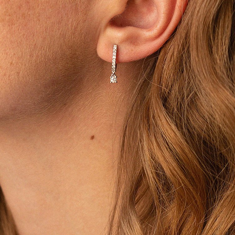 Золоті сережки з діамантами сб0180са від ювелірного магазину Онікс - 1