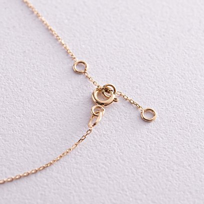 Браслет "Монетки и шарики" с жемчугом на ногу (желтое золото) б05368 №5