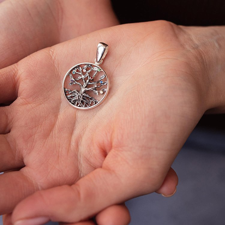 Серебряная подвеска "Древо жизни" (фианит) 132727 от ювелирного магазина Оникс - 3