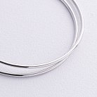 Сережки - кільця в білому золоті (5.3 см) с08532 от ювелирного магазина Оникс - 4