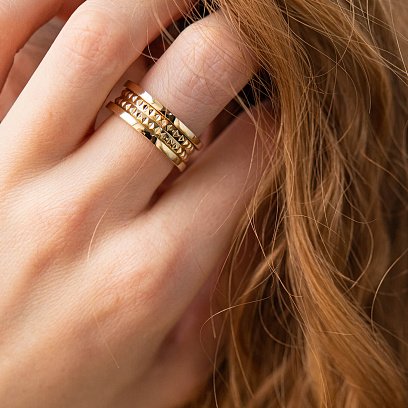 Каблучка "Gina" у жовтому золоті к07392 №5