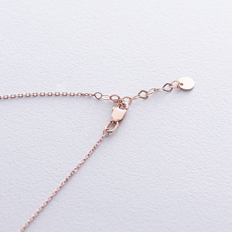 Колье "Сердечко" в красном золоте кол02471 от ювелирного магазина Оникс - 6