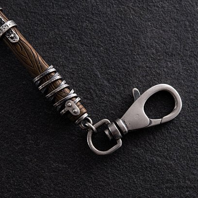 Срібний брелок "Молот вікінга" з ебеном 1116 №15