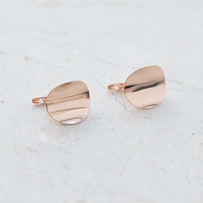 Золотые серьги "Совершенство" 470085 №3