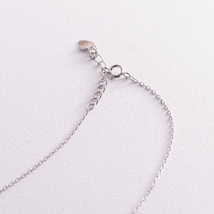 Серебряное колье - галстук "Сердечки" 181190 от ювелирного магазина Оникс - 6