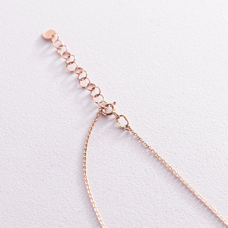 Золотое колье "Клевер" с эмалью 860410Еч от ювелирного магазина Оникс - 2