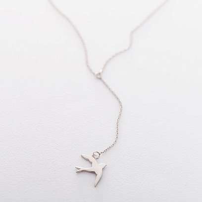 Серебряное колье "Ласточка" 18599 №4