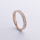 Обручальное кольцо с дорожкой бриллиантов (желтое золото) 239051621 от ювелирного магазина Оникс