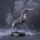 Серебряная фигура ручной работы "Птица на мраморной подставке" сер00006 от ювелирного магазина Оникс - 2