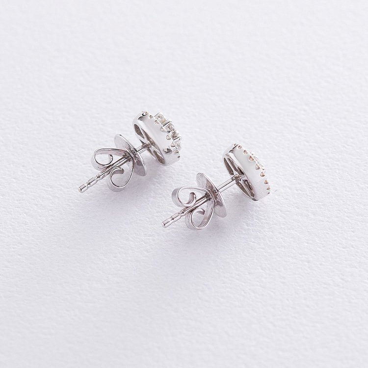 Золотые серьги-пусеты (бриллиант) с254ri - 1 Золотые серьги-пусеты (бриллиант) с254ri от ювелирного магазина Оникс - 1