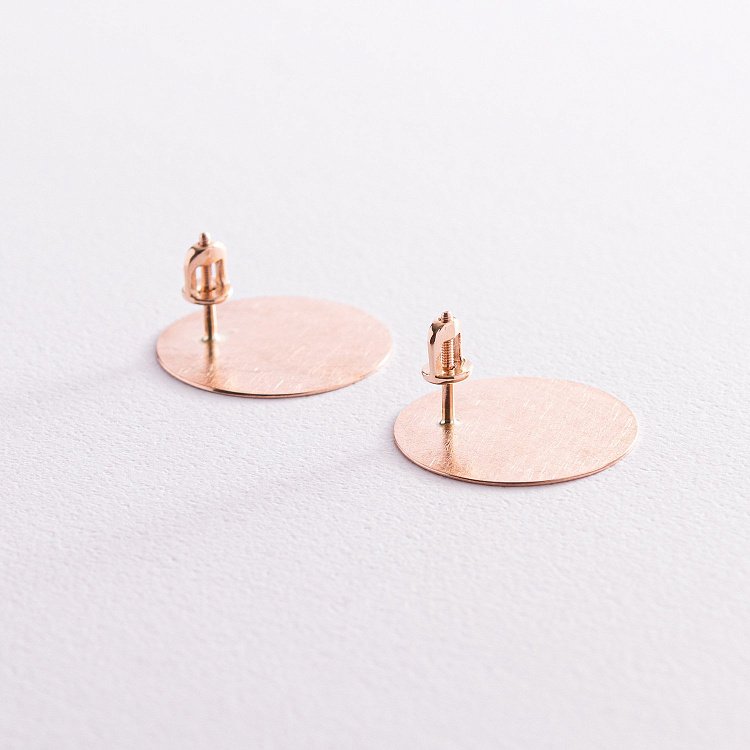 Сережки "Комети" в червоному золоті с07586 від ювелірного магазину Онікс - 5