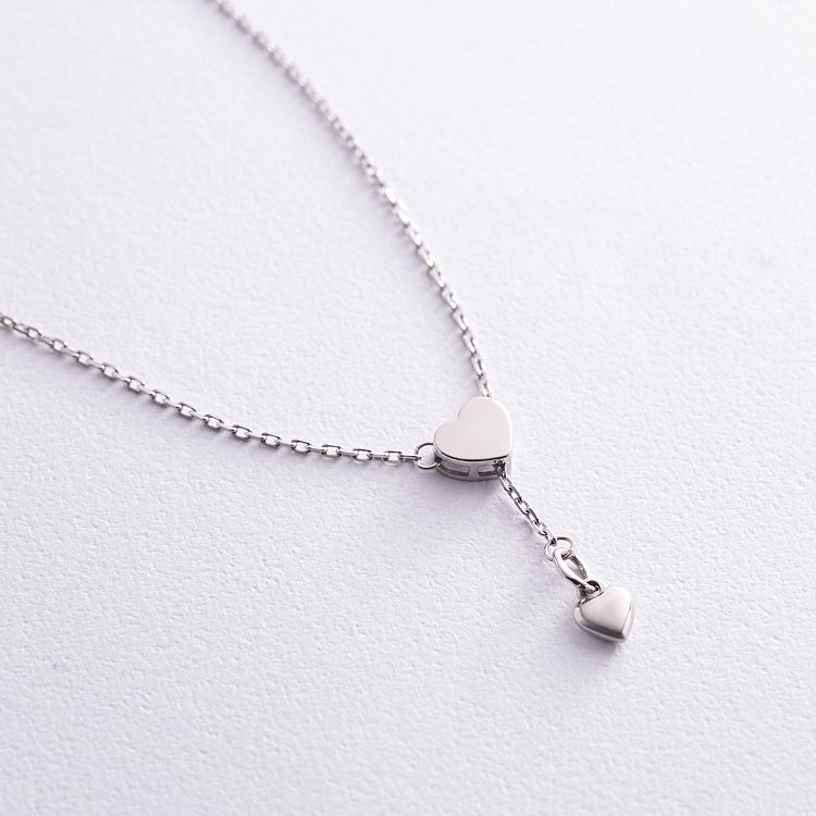 Серебряное колье "Сердечко" (регулируемая длина) OR121165 от ювелирного магазина Оникс - 2