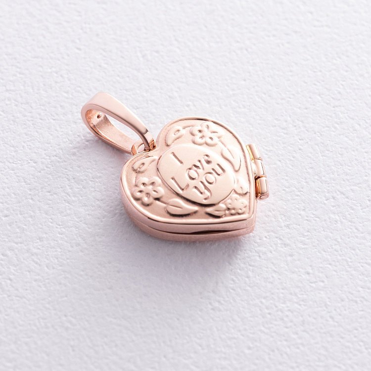 Підвіска для фото "Сердечко" у червоному золоті п00934 від ювелірного магазину Онікс