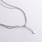Двойное серебряное колье "Сердечко и шарики" 908-01065 от ювелирного магазина Оникс - 4