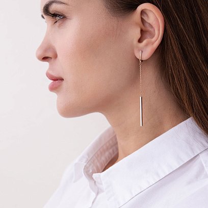 Золотые серьги "Шейла" с06132 №2