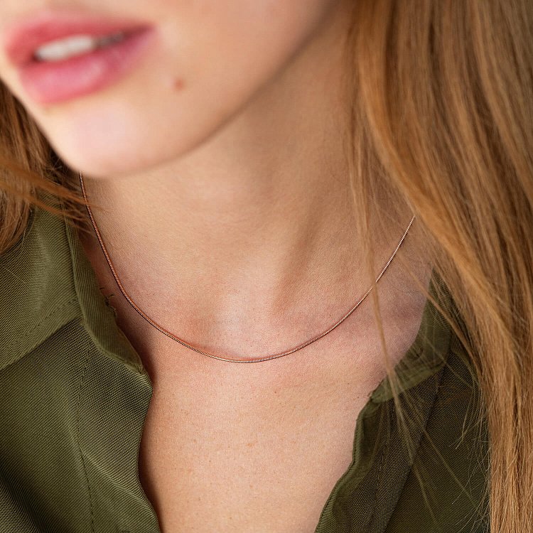 Золотая цепочка плетение Снейк (1.5 мм) ц00003-1.5 от ювелирного магазина Оникс - 1