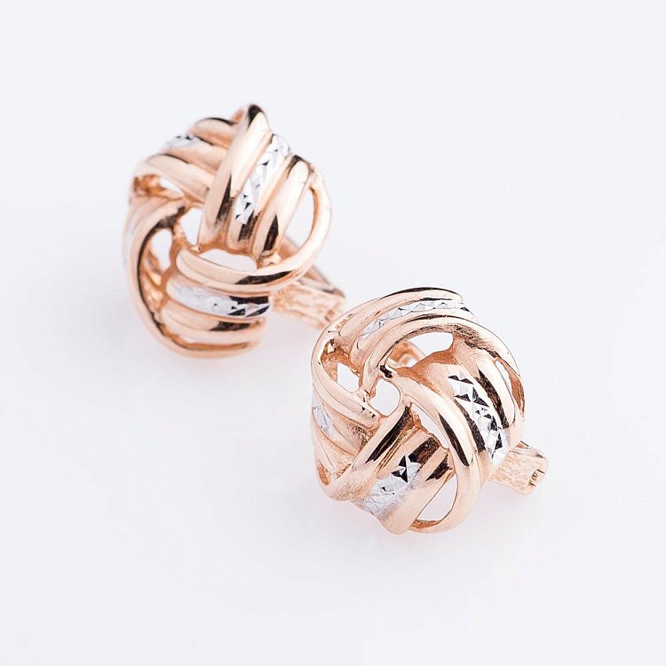 Золоті сережки без каменів с00085 від ювелірного магазину Онікс