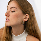 Серьги "Nicoletta" в белом золоте с09152 от ювелирного магазина Оникс - 2