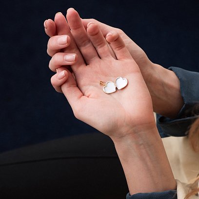 Золотой кулон для фотографии "Сердце" п02848 №4