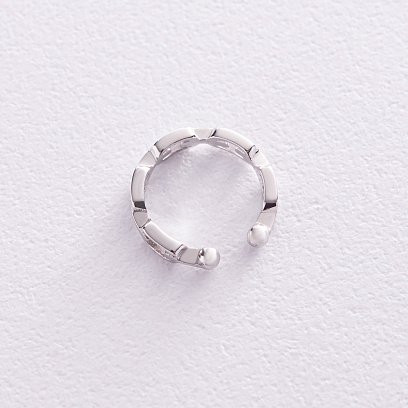 Сережки - каффа "Ланцюжок" у білому золоті с08159 №2