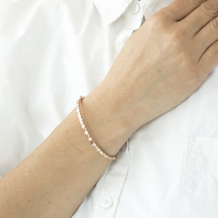 Золотий браслет з фіанітами б03941 від ювелірного магазину Онікс - 2