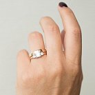 Золотое кольцо с фианитами к05709 от ювелирного магазина Оникс - 4