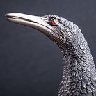 Серебряная фигура ручной работы "Птица на мраморной подставке" сер00006 от ювелирного магазина Оникс - 1