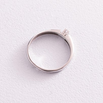 Золотое помолвочное кольцо с фианитом к05640 №4