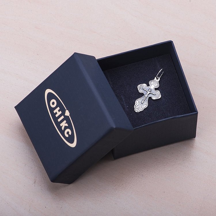 Серебряный крестик с распятием 13276 от ювелирного магазина Оникс - 2