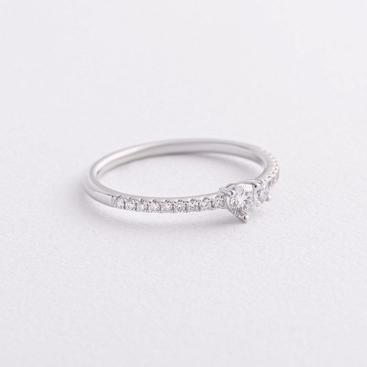 Золота каблучка з діамантами кб0606ri від ювелірного магазину Онікс - 1