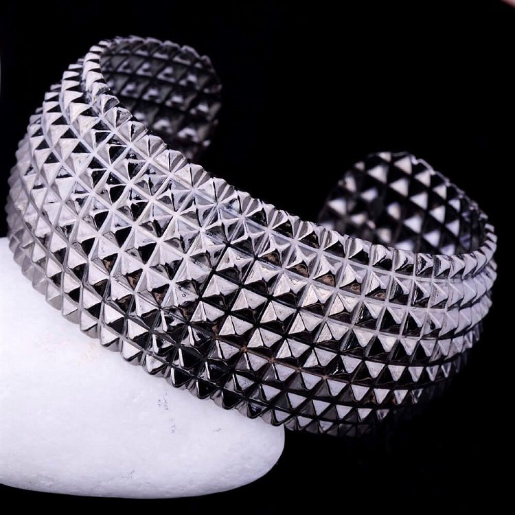 Срібний браслет (чорніння, родій) 14821 від ювелірного магазину Онікс