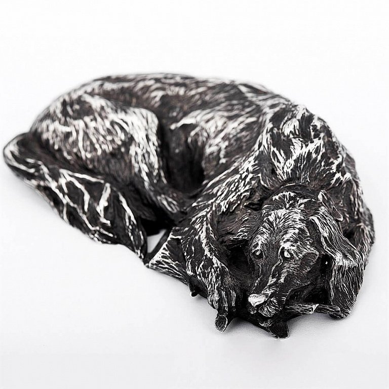 Картина Glasar Спящая собака масло 10 x 2 x 12 см