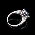 Срібний перстень з блакитним топазом 111548 от ювелирного магазина Оникс - 2