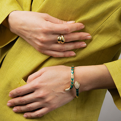 Кольцо "Miriam" в желтом золоте к08411 №7