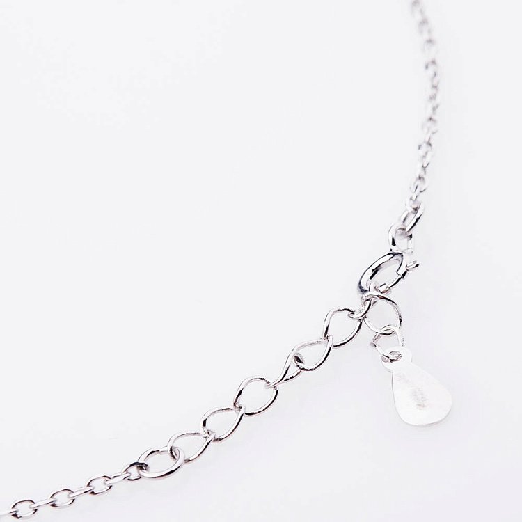 Серебряный браслет на ногу "Бесконечность и сердца" с фианитами 14912 от ювелирного магазина Оникс - 8