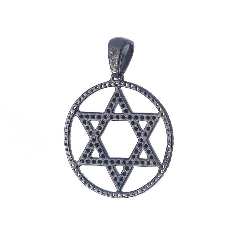 Подвеска "Звезда Давида" с бриллиантами пб0066ch от ювелирного магазина Оникс - 3